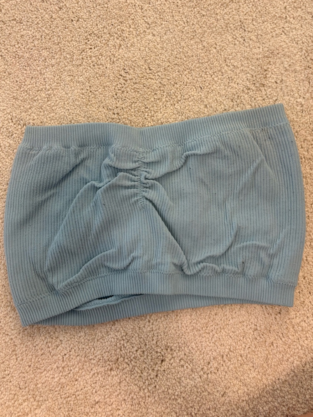 American Eagle Outfitters Light Blue Ribbed Tube Top